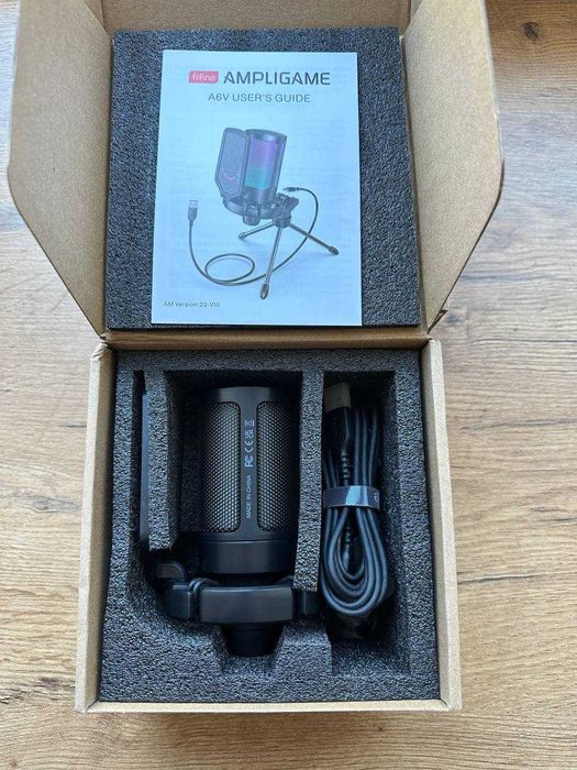 Микрофон Fifine AmpliGame A6V Black/White Новые!