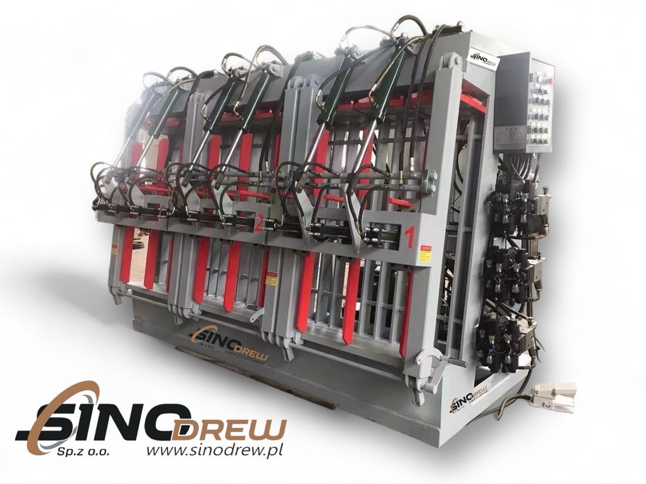 Prasa hydrauliczna dwustronna do drewna belek 300x3000x1300 mm