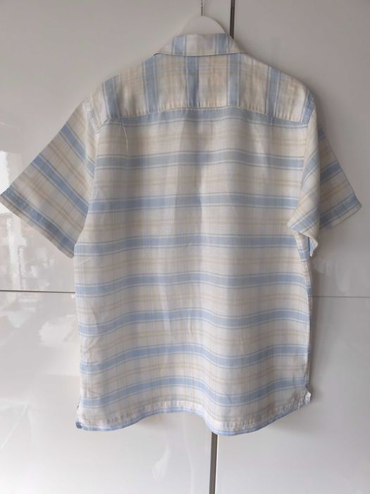 Męska koszula lniana z krótkim rękawem rozmiar M/L