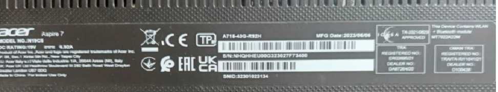 Acer Aspire 7 RTX 3050 ti / Ryzen 5 / 32GB RAM / SSD 1TB игровой ноутбук