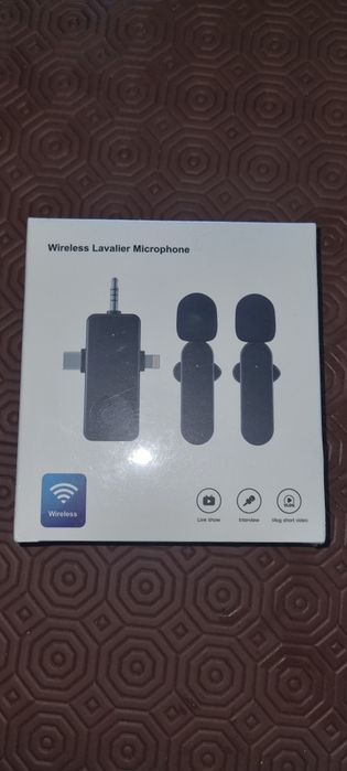 Microfone duplo sem fios... l