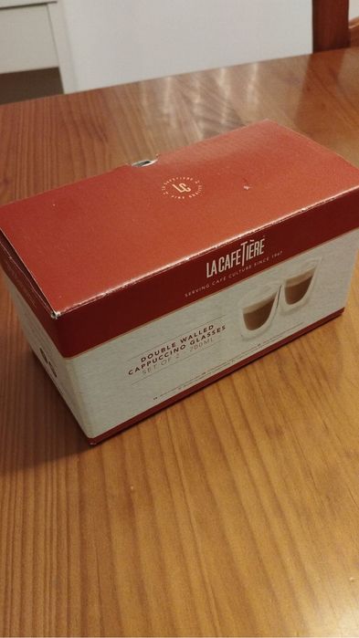 Conjunto 2 Copos Cappuccino Vidro Duplo La Cafetière