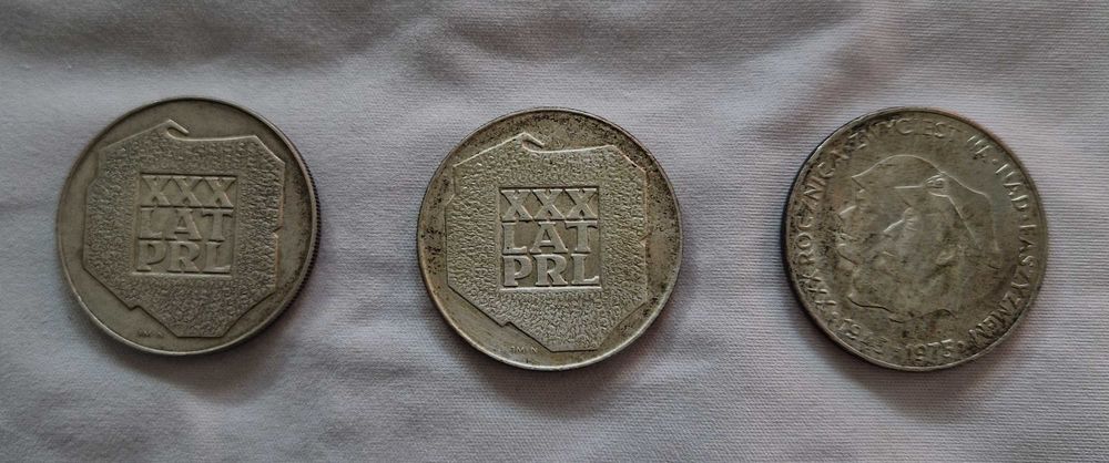 200 Złotych PRL, srebro, 3 sztuki