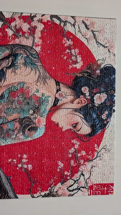 Японские большие Пазлы 1000 штук девушка японка самурай Japan puzzle