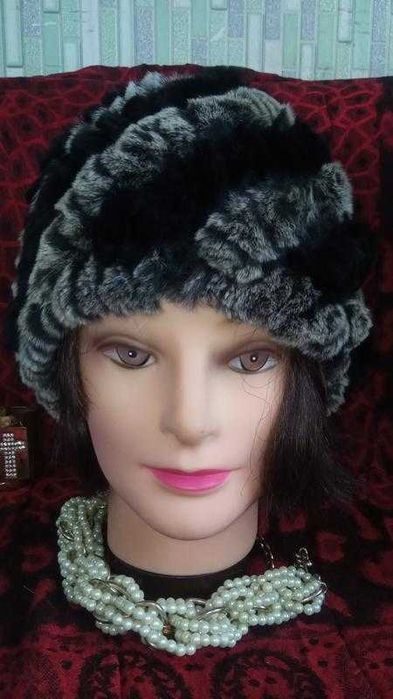 100% мех песца шапка /песецнатуральный мех шапка к шубе