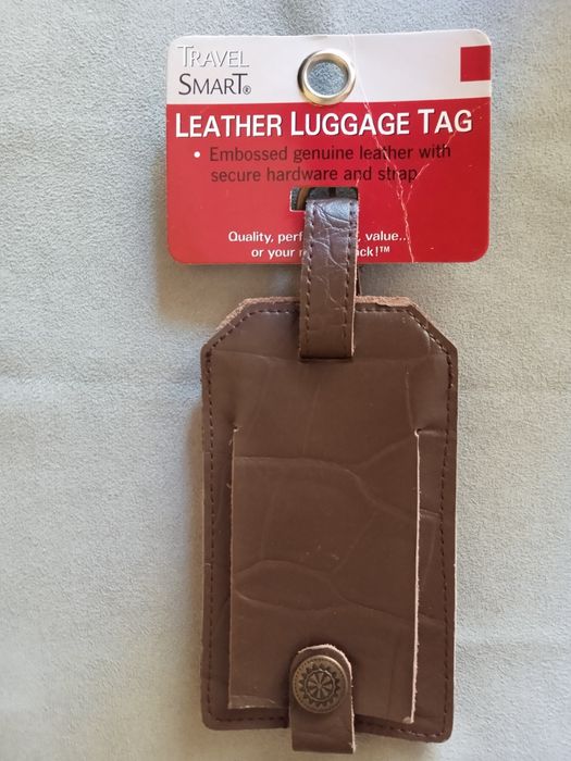 Бирка для багажа из натуральной кожи