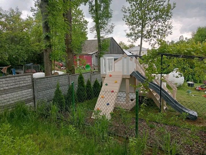 Domek dla dzieci, drewniany plac zabaw