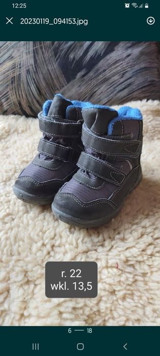 buty zimowe 22 dla chlopca, sniegowce unisex