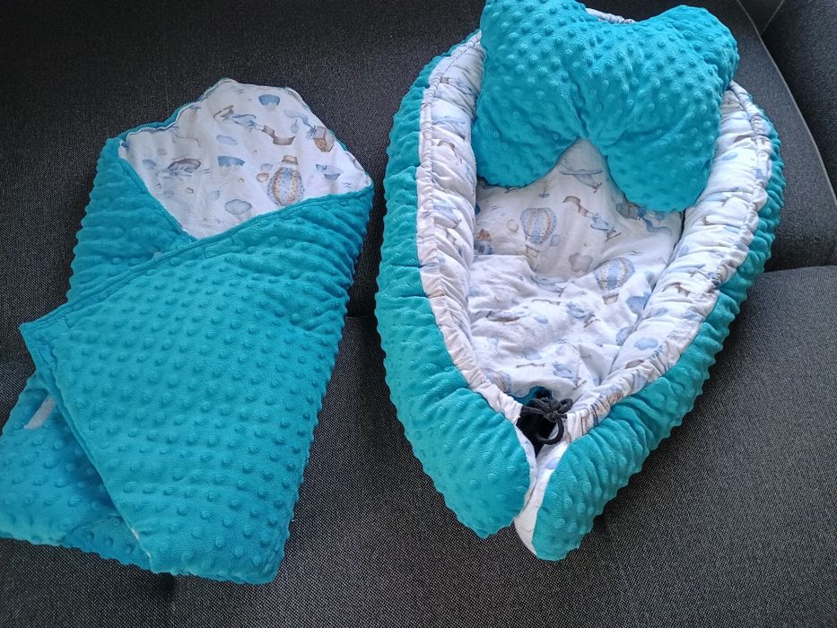 Kokon rożek otulacz  niemowlęcy dla chłopca