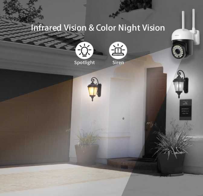 Kamera zewnętrzna kopułowa 1szt. , Kamera WiFi 360