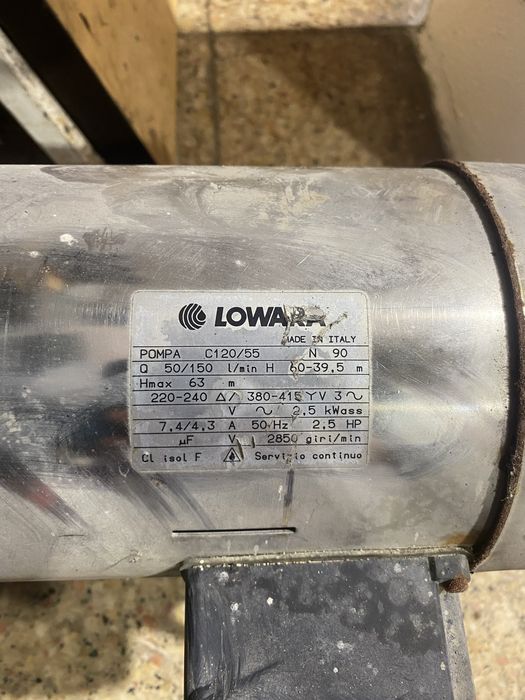 Bomba hidropressora Lowara C120/55