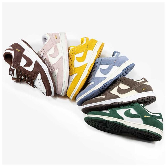 Мужские / женские кожаные кроссовки Nike SB Dunk Low Metallic чоловічі / жіночі шкіряні кросівки найк сб данк