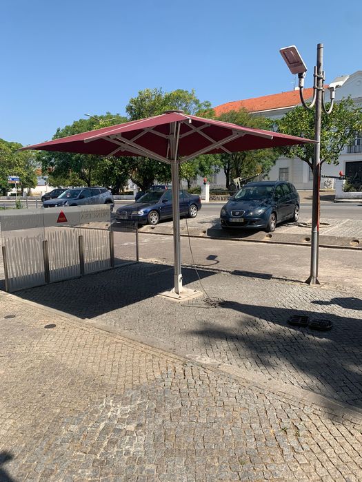 Chapéus de sol quadrados, para esplanada, dois (2)