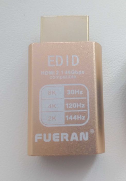 Эмулятор дисплея виртуального монитора FUERAN 2K 4K 8K Dummy Plug HDMI