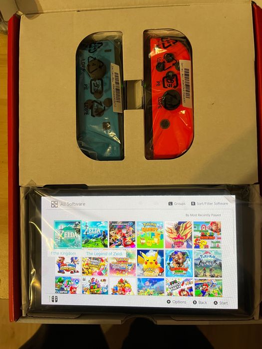 Nowa konsola Nintendo Switch OLED – przerobiona  + karta 256 GB + etui
