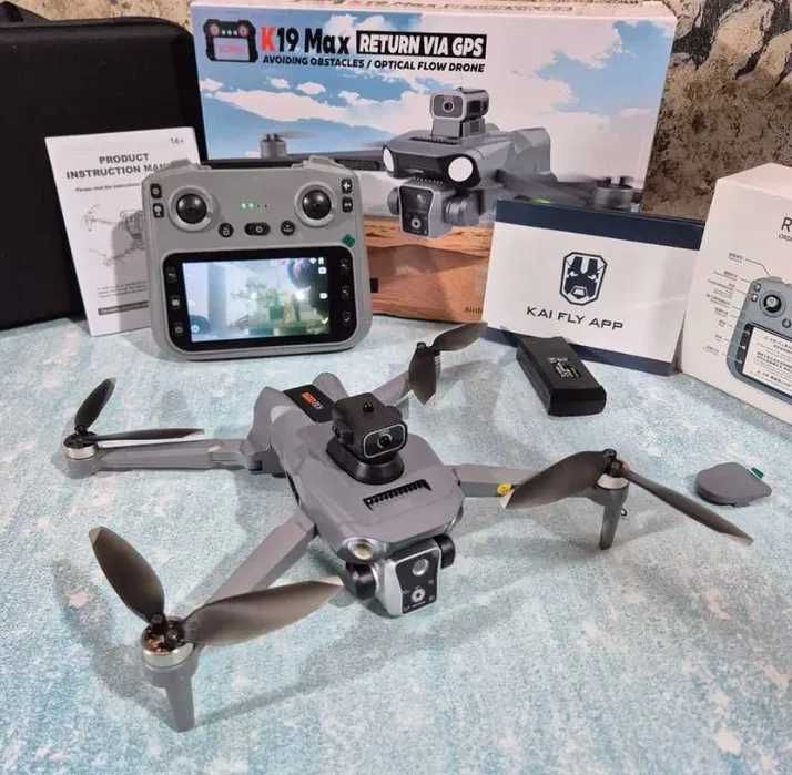 Квадрокоптер K19 MAX Дрон дальність 1200м до 30хв роботи + кейс