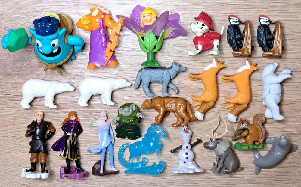 Киндер, игрушки, животные, холодное сердце