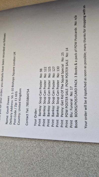 Banksy soup can poster