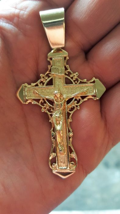 OGROMNY ZŁOTY KRZYŻ - Papieski - 585 - Warszawa