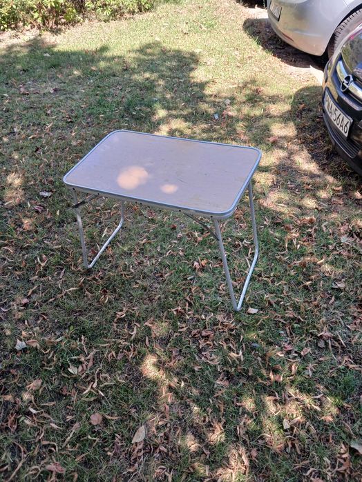Stolik turystyczny skladany aluminium PRL