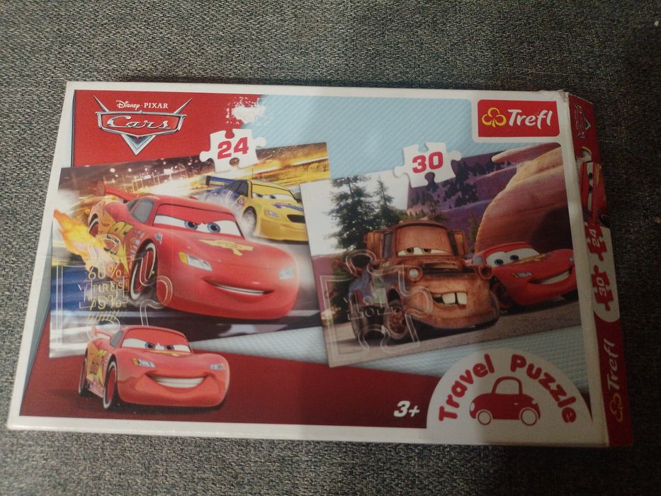 Puzzle Disney Cars Auta Trefl 24 i 30 elementów - KOMPLET