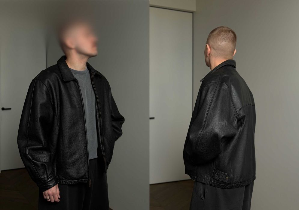 vintage leather jacket - купить мужскую одежду - Цена на OLX.ua