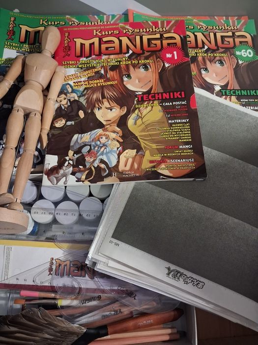 Kurs rysunku MANGA nr 1-60, cała kolekcja