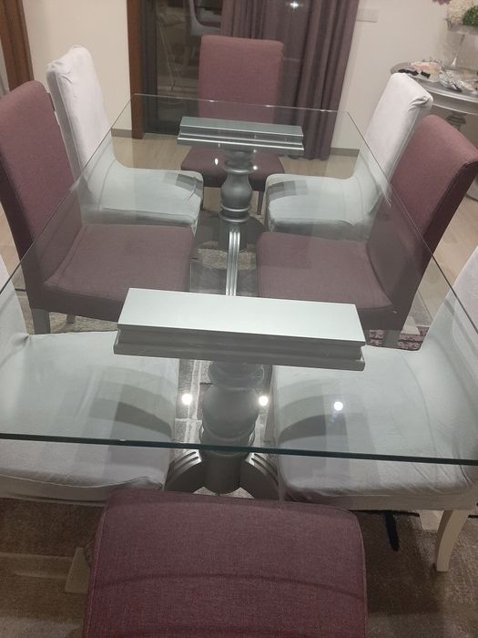 Mesa (vidro e pés) 2.00x1.00