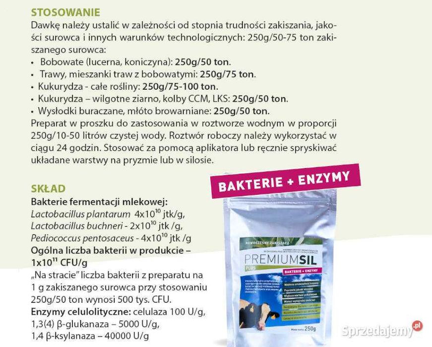 Zakiszacz bakteryjny PREMIUM SIL PLUS 250g do traw lucern koniczyn
