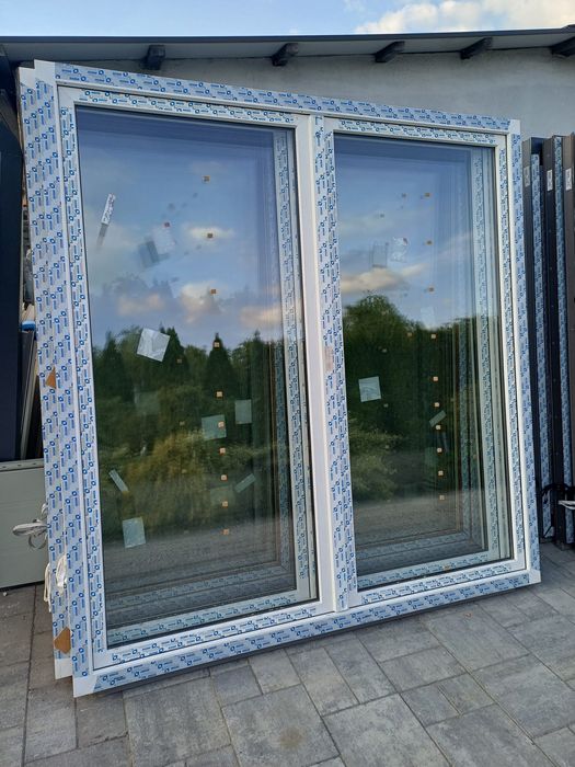 Okno 180x210 / 200x210 trzyszbowe białe trzyszybowe