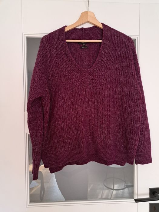 Sweter z wełną Massimo Dutti S oversize