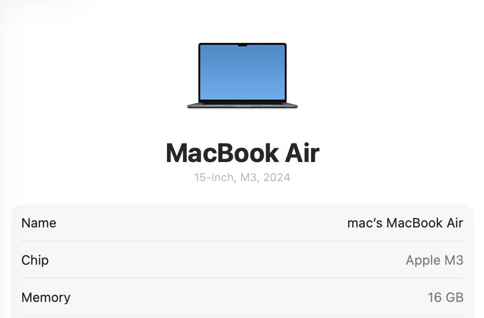 MacBook Air 15’ 2024 M3 16Gb RAM 512Gb SSD 100%