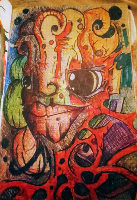 Rysunek flamastry,a4