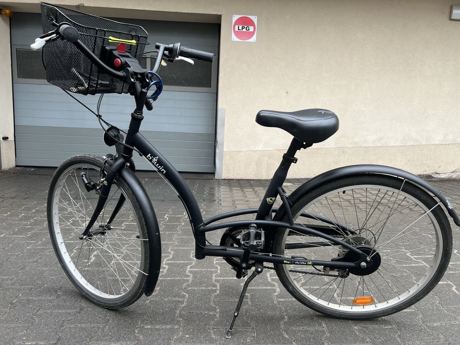 Rower B’TWIN Elops City Bike 3 - Idealny stan - Czarny mat