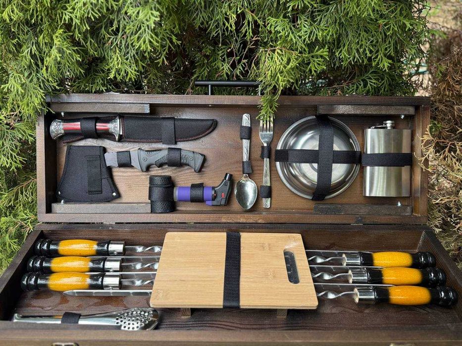 Подарочный набор шампуров мужчине мужу куму другу на день рождения