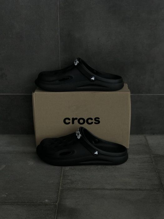 Crocs мужские черные / крокс чоловічі чорні / зручні тапочки крокс