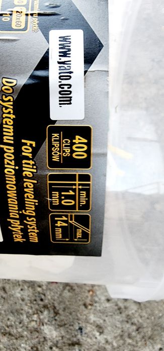 Klipsy do poziomowania płytek 1mm Vorel