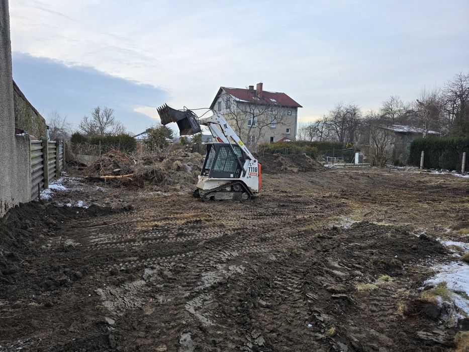 Wynajem minikoparki, prace ziemne, miniładowarka bobcat