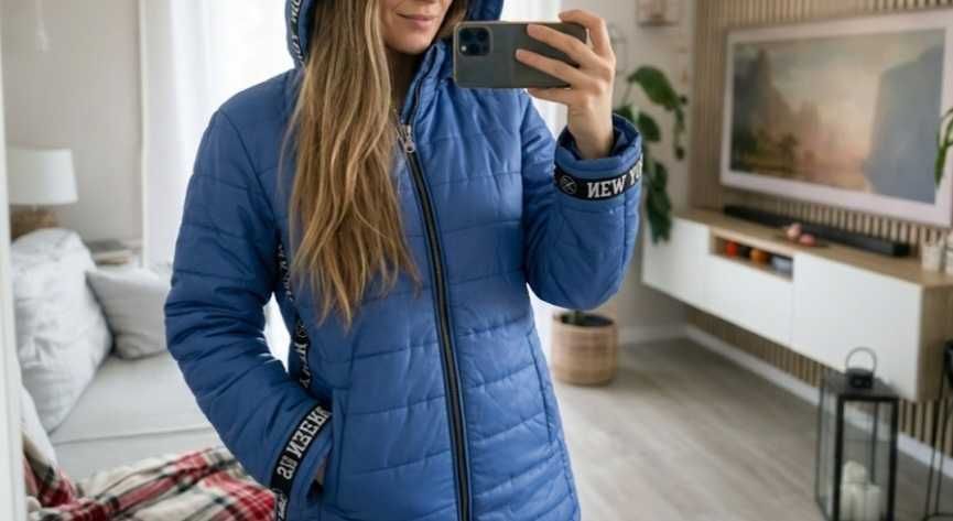 Kurtka pikowana kaptur