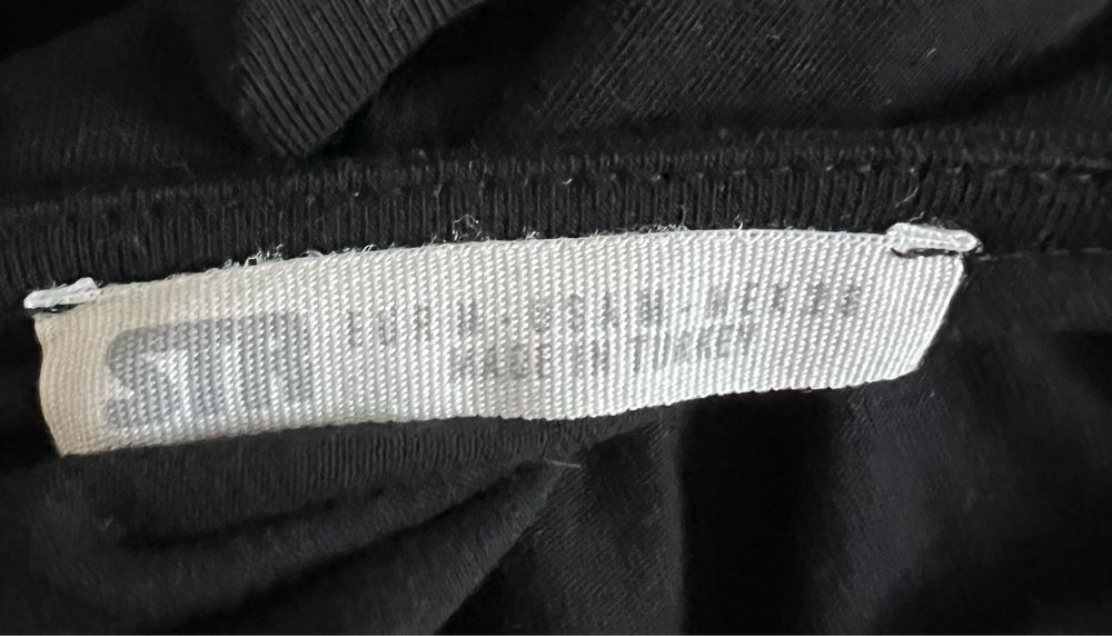 top body czarne na długi rękaw z wycięciem stradivarius