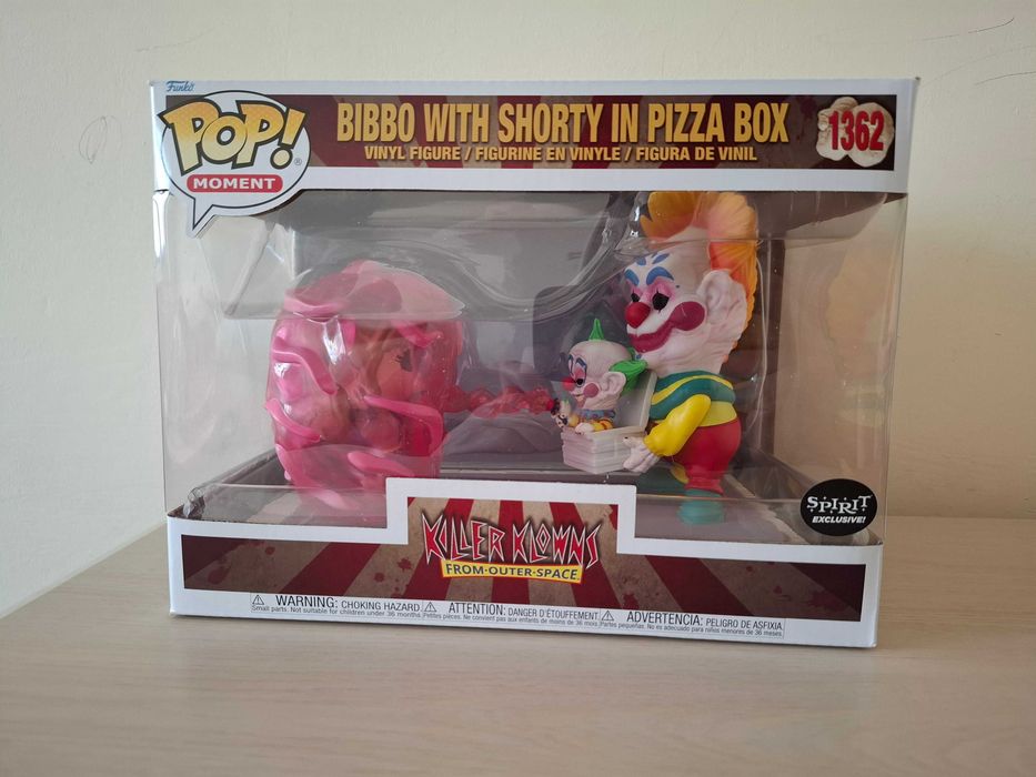 Funko pop 1362. Bibbo with Shorty in pizza box. Killer Klowns