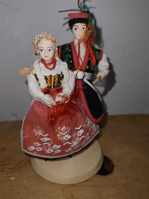 Lalki regionalne caba para regionalna 12 cm rękodzieło hand made