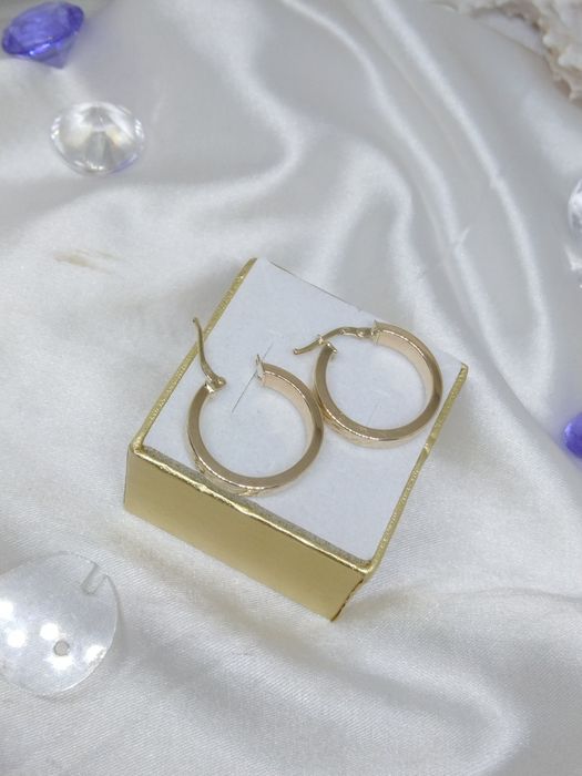 Złote kolczyki koła złoto 585 średnica 2cm