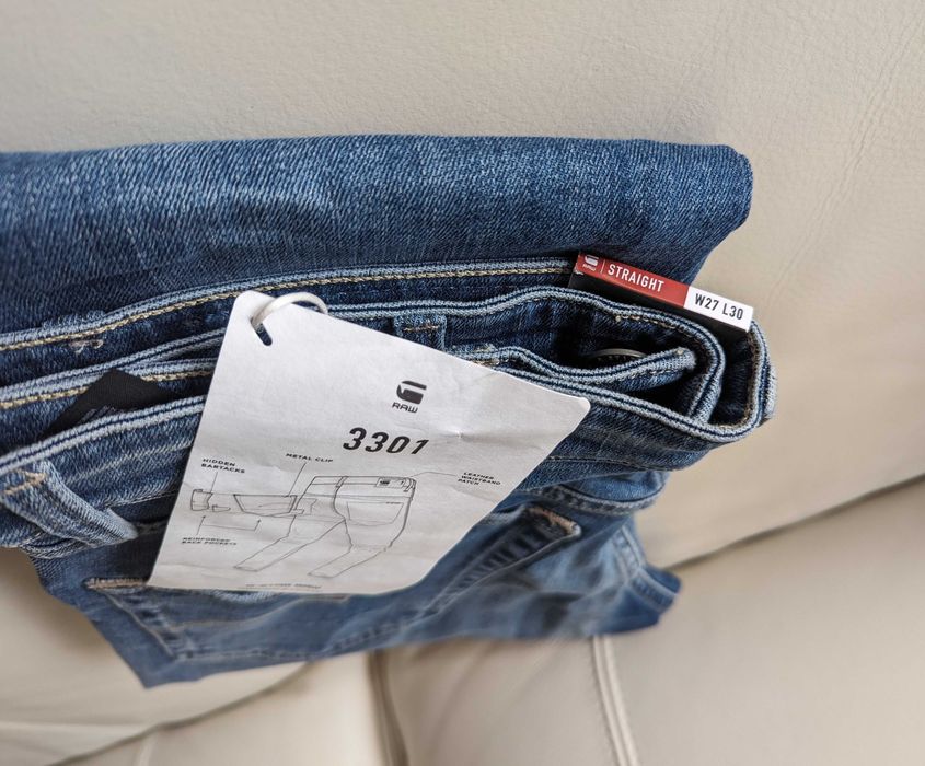Spodnie G-star Raw 3301 Regular Tapered Jeans 27/30