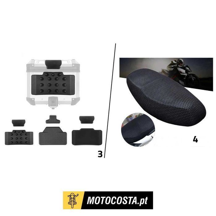 Bancos e Conforto Moto - Almofadas, Esponjas, Coberturas - MOTOCOSTA