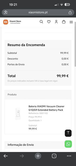 Xiaomi G10 Vaccum/mop