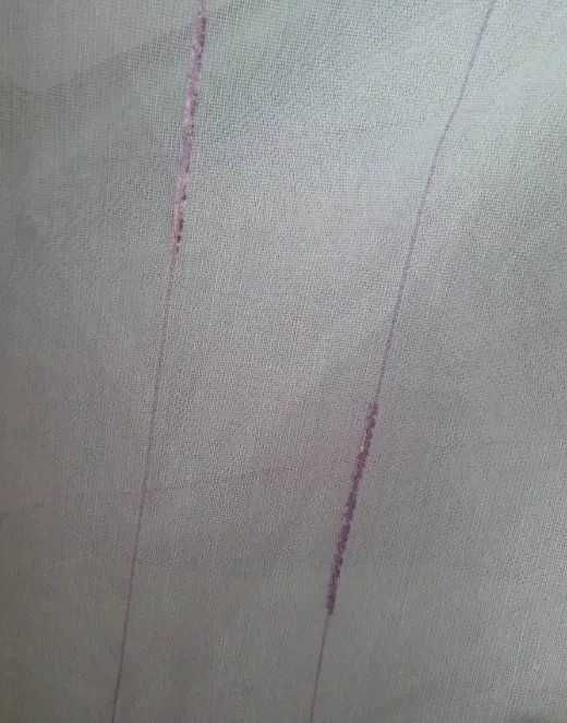 Biała w prążki wrzos (fiolet) wys.300 x160 cm firanka siateczka