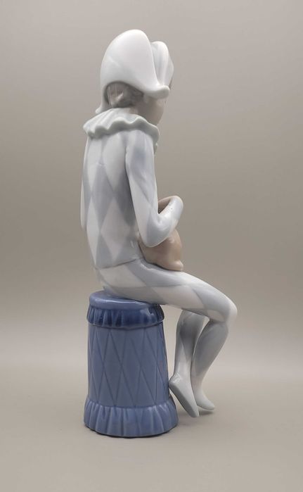 Статуэтка " Арлекин с кошкой " Nao Lladro Испанин 23.5см
