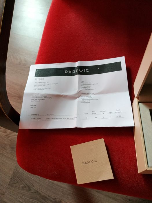 Zegarek Parfois, ze złotą bransoletką extra