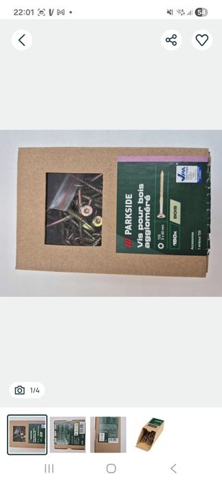 Parkside 2 opakowania wkrętów